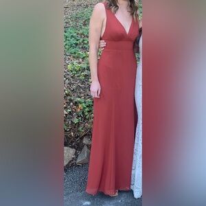 Azazie Terracotta Maxi Dress